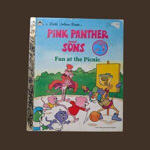 5/$25 Vintage "Pink Panther and Sons: Fun at the Picnic" Little Golden Book.